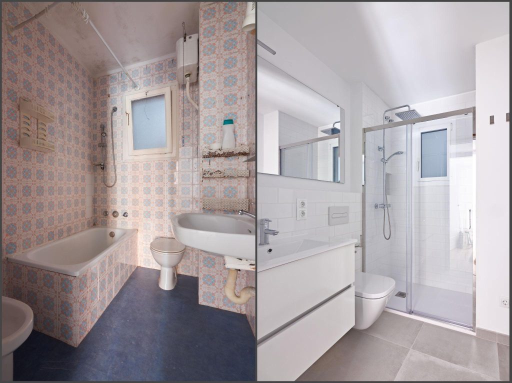 avant et après rénovation salle de bain