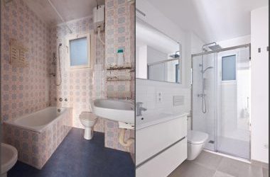avant et après rénovation salle de bain